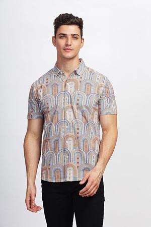Trendy Regular Fit Printed Causal Shirt for Men